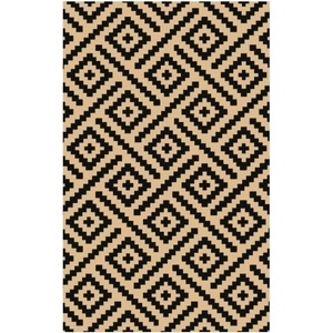 GENIMO Outdoor Rug for Patio Clearance, 5’x8′ Reversible Plastic Straw Rugs, Lightweight Waterproof RV Camping Mat for Camper, Balcony, Deck, Backyard, Picnic, BlackBrown(Black & Sand)