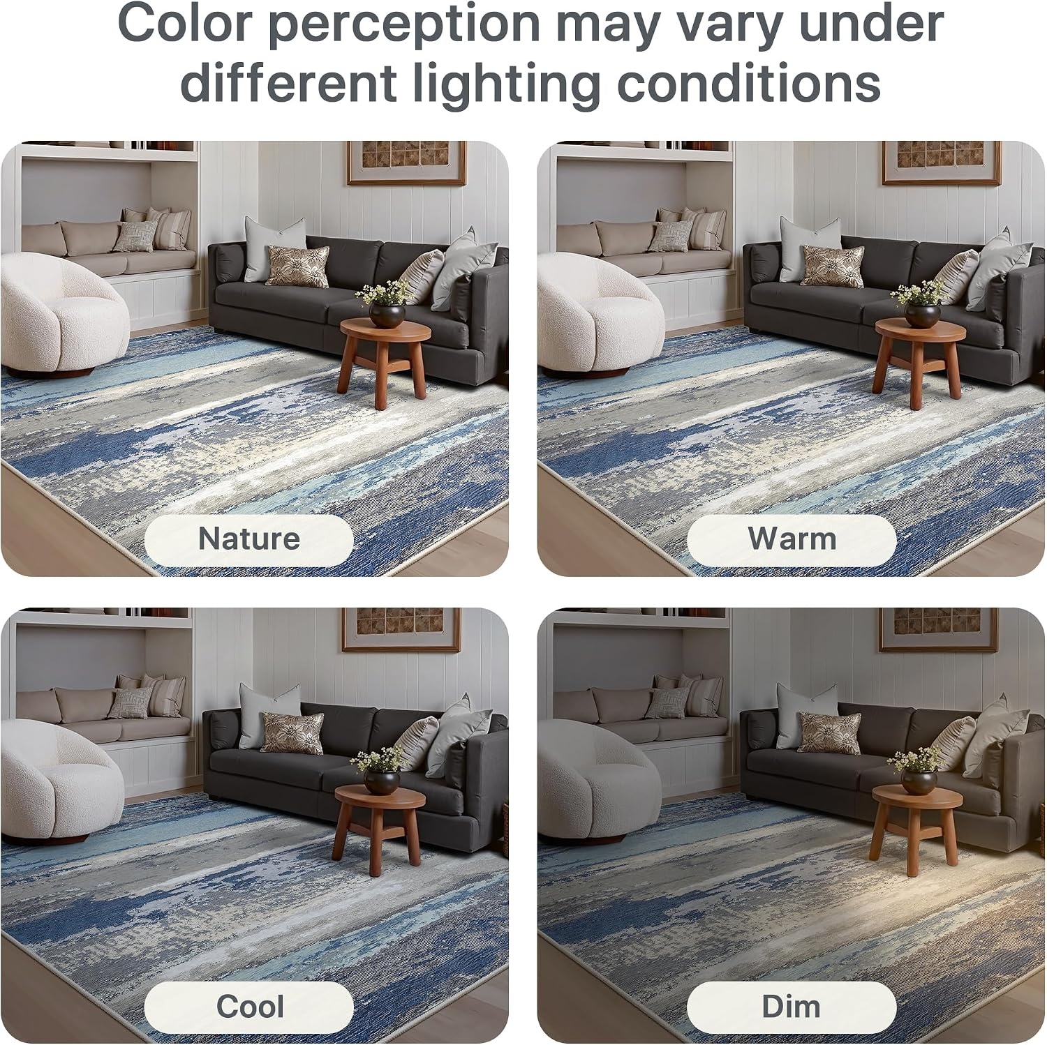 image:imageGENIMO 2x5 Washable Runner Rug Non Slip for Hallway Navy Blue Ivory Vintage Floral Kitchen Runner Stain Resistant Low Pile and Lightweight for Entryway Bedroom Bathroom and Laundry Room