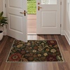 GENIMO 2×3 Washable Entryway Rug Non Slip Indoor Door Mat Black Red Gold | Vintage Floral Small Throw Rugs, Stain Resistant, Low Pile and Lightweight for Kitchen, Bathroom and Bedroom