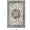 GENIMO 2×3 Washable Entryway Rug Non Slip Indoor Door Mat Blue Ivory Brown | Vintage Floral Small Throw Rugs, Stain Resistant, Low Pile and Lightweight for Kitchen, Bathroom and Bedroom