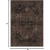 GENIMO 2×3 Washable Entryway Rug Non Slip Indoor Door Mat Dark Brown | Vintage Floral Small Throw Rugs, Stain Resistant, Low Pile and Lightweight for Kitchen, Bathroom and Bedroom