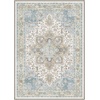 GENIMO 2×3 Washable Entryway Rug Non Slip Indoor Door Mat Light Blue Ivory | Vintage Floral Small Throw Rugs, Stain Resistant, Low Pile and Lightweight for Kitchen, Bathroom and Bedroom