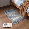 GENIMO 2×3 Washable Entryway Rug Non Slip Indoor Door Mat Navy Blue Ivory | Vintage Floral Small Throw Rugs, Stain Resistant, Low Pile and Lightweight for Kitchen, Bathroom and Bedroom