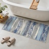 GENIMO 2×5 Washable Runner Rug Non Slip for Hallway, Navy Blue Ivory | Vintage Floral Kitchen Runner, Stain Resistant, Low Pile and Lightweight for Entryway, Bedroom, Bathroom and Laundry Room