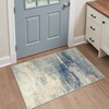GENIMO 2×3 Washable Entryway Rug Non Slip Indoor Door Mat Blue Ivory Pink | Vintage Floral Small Throw Rugs, Stain Resistant, Low Pile and Lightweight for Kitchen, Bathroom and Bedroom