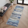 GENIMO 2×5 Washable Runner Rug Non Slip for Hallway, Navy Blue Ivory | Vintage Floral Kitchen Runner, Stain Resistant, Low Pile and Lightweight for Entryway, Bedroom, Bathroom and Laundry Room