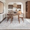 GENIMO 9×12 Area Rugs for Living Room, Machine Washable Non Slip Vintage Rugs, Low Pile Lightweight Chenille Print Rug for Bedroom, Dining Room, Home Office, Rustic Brown | Large Vintage Floral Rug, Stain Resistant, Low Pile and Lightweight for Bedroom, Dining Room and Home Office