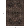 GENIMO 3×5 Washable Small Area Rug for Bedroom, Non Slip, Dark Brown | Vintage Floral Rug, Stain Resistant, Low Pile and Lightweight for Entryway, Kitchen, Bathroom and Office Chair Area
