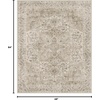 GENIMO 5×7 Washable Area Rugs for Living Room, Non Slip, Cream Brown | Vintage Floral Rug, Stain Resistant, Low Pile and Lightweight for Bedroom, Dining Room and Home Office