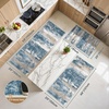 GENIMO Kitchen Rugs, Large Washable Non Slip Kitchen Mats for Floor | 48″x72″, Green vintage abstract rug, soft faux cashmere, low pile, easy-clean for laundry, entryway, sink, farmhouse(Blue Gray)
