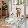 GENIMO Kitchen Rugs, Large Washable Non Slip Kitchen Mats for Floor | 48″x72″, Green vintage abstract rug, soft faux cashmere, low pile, easy-clean for laundry, entryway, sink, farmhouse(Blue)