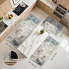 GENIMO Kitchen Rugs, Large Washable Non Slip Kitchen Mats for Floor | 48″x72″, Green vintage abstract rug, soft faux cashmere, low pile, easy-clean for laundry, entryway, sink, farmhouse(Blue)