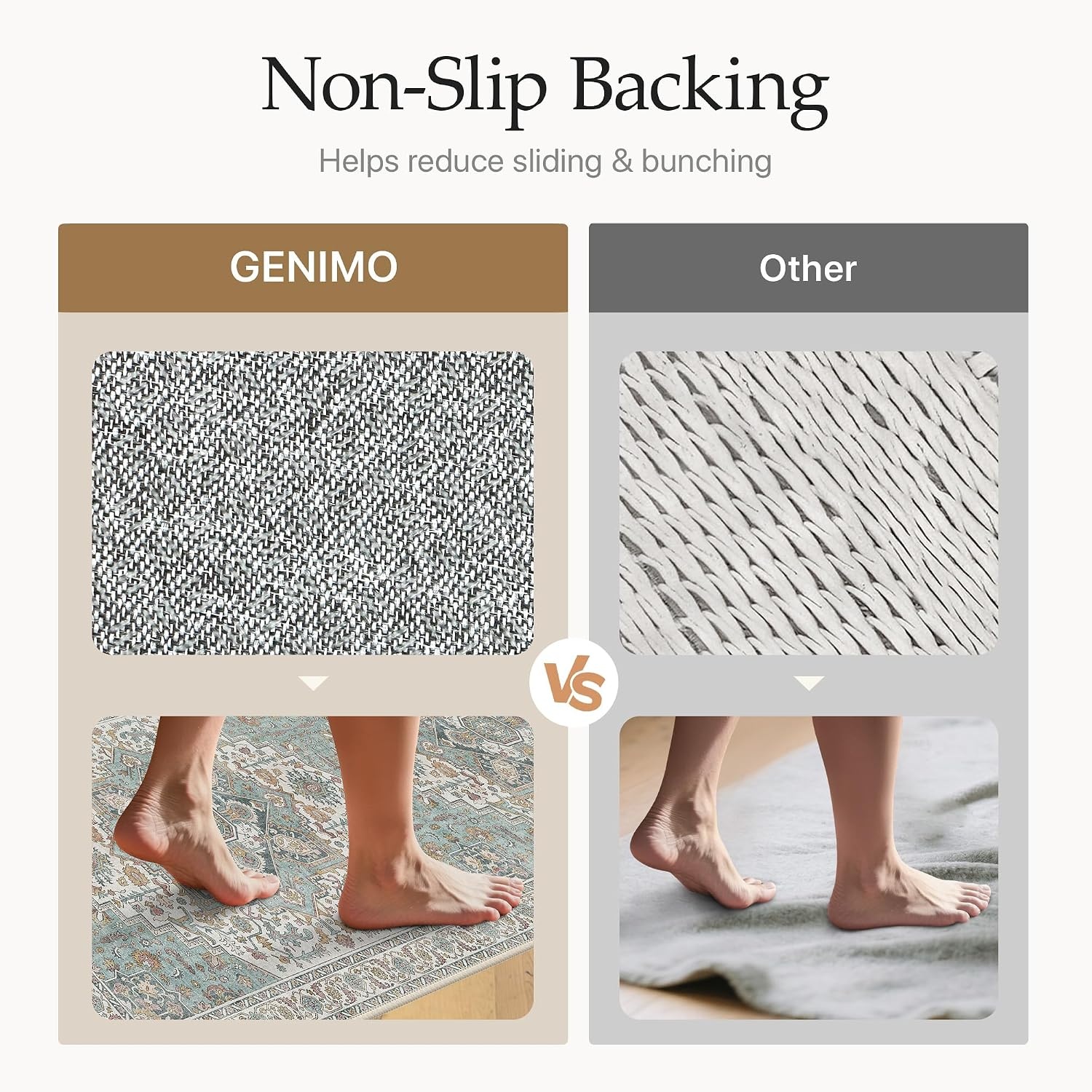 image:imageGENIMO 8x10 Washable Area Rugs for Living Room Non Slip Teal Ivory Rust Large Vintage Floral Rug Stain Resistant Low Pile and Lightweight for Bedroom Dining Room and Home Office