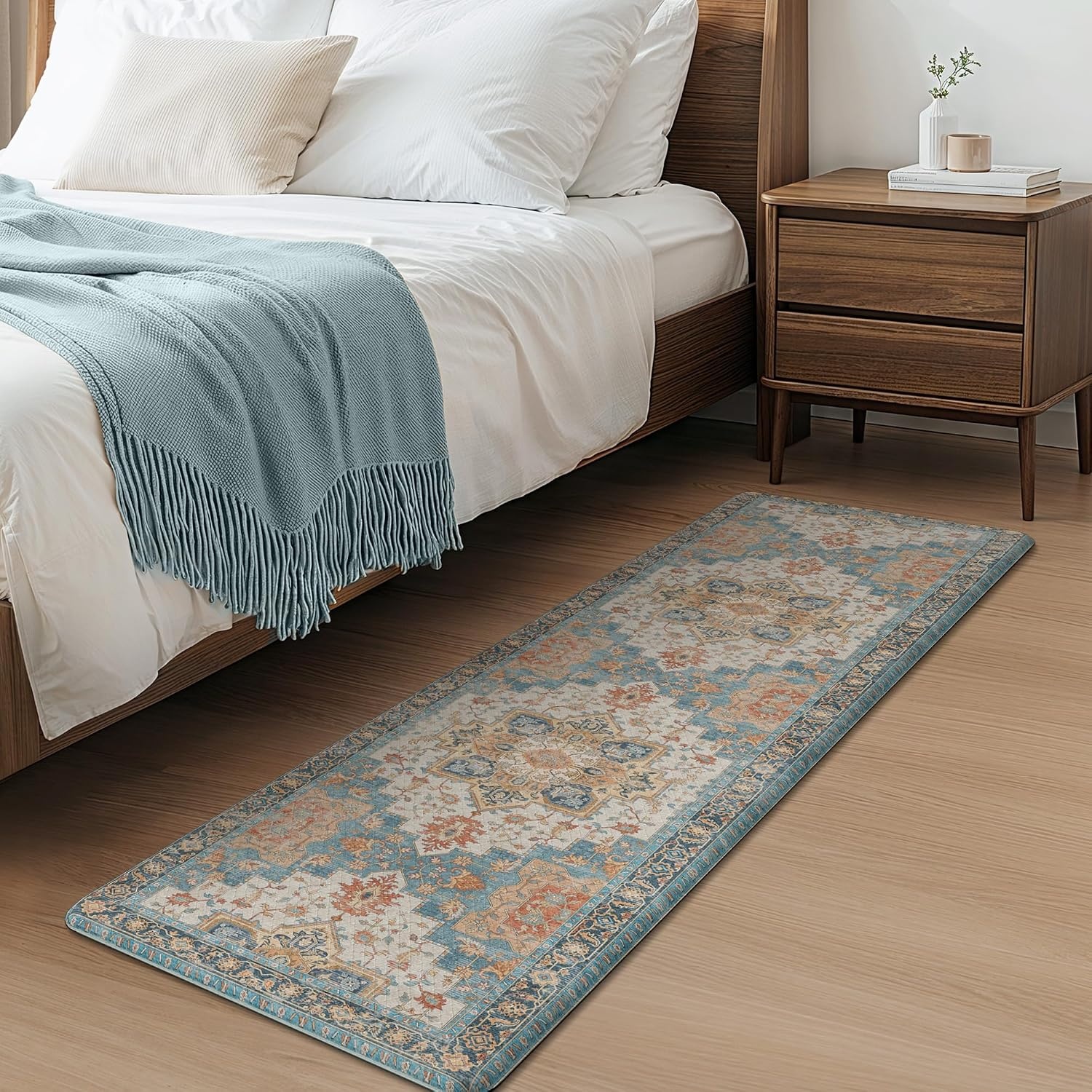 image:imageGENIMO Anti Fatigue Kitchen Mats for Floor 2PCS Standing RugsGold BlackBluesalmon