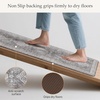 GENIMO Anti Fatigue Kitchen Mats for Floor 2PCS, Standing Rugs,Gold Black(Ash Gray)