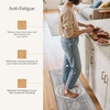 GENIMO Anti Fatigue Kitchen Mats for Floor 2PCS, Standing Rugs,Gold Black(Ash Gray)