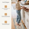 GENIMO Anti Fatigue Kitchen Mats for Floor 2PCS, Standing Rugs,Gold Black(Blue&salmon)