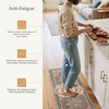 GENIMO Anti Fatigue Kitchen Mats for Floor 2PCS, Standing Rugs,Gold Black(Bordeaux Red)