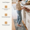 GENIMO Anti Fatigue Kitchen Mats for Floor 2PCS, Standing Rugs,Gold Black(Dark Gray)