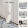 GENIMO Anti Fatigue Kitchen Mats for Floor 2PCS, Standing Rugs,Gold Black(Light Blue)