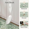 GENIMO Anti Fatigue Kitchen Mats for Floor 2PCS, Standing Rugs,Gold Black(Light Green)