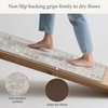 GENIMO Anti Fatigue Kitchen Mats for Floor 2PCS, Standing Rugs,Gold Black(Light Taupe Brown)