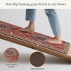 GENIMO Anti Fatigue Kitchen Mats for Floor 2PCS, Standing Rugs,Gold Black(New Christmas Red)