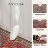 GENIMO Anti Fatigue Kitchen Mats for Floor 2PCS, Standing Rugs,Gold Black(New Christmas Red)