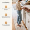 GENIMO Anti Fatigue Kitchen Mats for Floor 2PCS, Standing Rugs,Gold Black(Orange&brown)