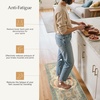 GENIMO Anti Fatigue Kitchen Mats for Floor 2PCS, Standing Rugs,Gold Black(Peach)