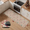 GENIMO Anti Fatigue Kitchen Mats for Floor 2PCS, Standing Rugs,Gold Black(Red Beige)