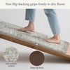 GENIMO Anti Fatigue Kitchen Mats for Floor 2PCS, Standing Rugs,Gold Black(Stone Gray)