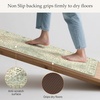 GENIMO Anti Fatigue Kitchen Mats for Floor 2PCS, Standing Rugs,Gold Black(Vintage Green)