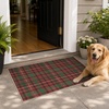 GENIMO 3×5 Outdoor Rug, Washable for Porch and Entryway, Sage Green(Brick Olive)