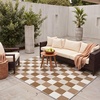 GENIMO 3×5 Outdoor Rug, Washable for Porch and Entryway, Sage Green(Brown)