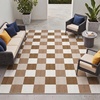 GENIMO 3×5 Outdoor Rug, Washable for Porch and Entryway, Sage Green(Brown)