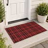 GENIMO 3×5 Outdoor Rug, Washable for Porch and Entryway, Sage Green(Classic Red)