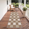 GENIMO 3×5 Outdoor Rug, Washable for Porch and Entryway, Sage Green(Light Brown)