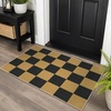GENIMO 3×5 Outdoor Rug, Washable for Porch and Entryway, Sage Green(Light Khaki)