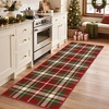 GENIMO 6×9 Christmas Washable Area Rug for Living Room Ivy Red Plaid(Ivy Red Plaid)