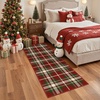 GENIMO 6×9 Christmas Washable Area Rug for Living Room Ivy Red Plaid(Ivy Red Plaid)