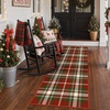 GENIMO 6×9 Christmas Washable Area Rug for Living Room Ivy Red Plaid(Ivy Red Plaid)
