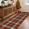 GENIMO 6×9 Christmas Washable Area Rug for Living Room Ivy Red Plaid(Ivy Red Plaid)