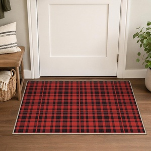 GENIMO 3×5 Outdoor Rug, Washable for Porch and Entryway, Sage Green(Classic Red)