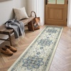GENIMO 2×10 Washable Runner Rug Non Slip for Hallway, Blue Cream