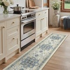 GENIMO 2×10 Washable Runner Rug Non Slip for Hallway, Blue Cream