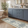 GENIMO 2×10 Washable Runner Rug Non Slip for Hallway, Blue Cream